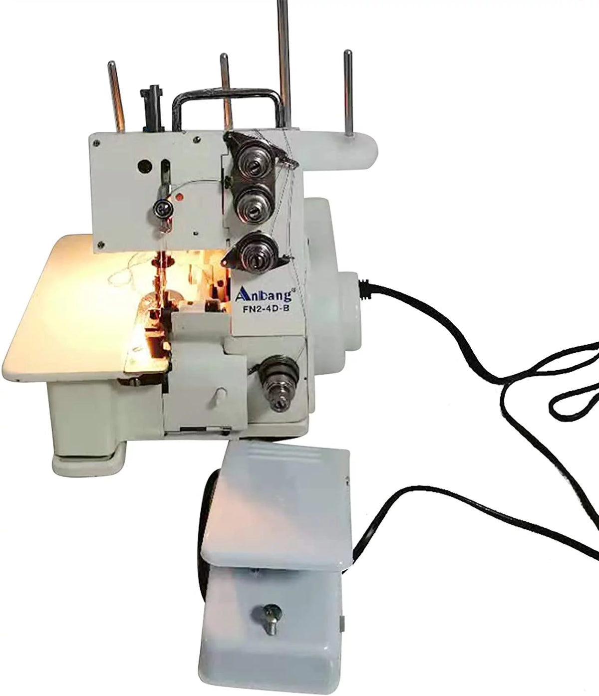 Four-Thread Overlock Serger Sewing Machine with Foot Controller D174