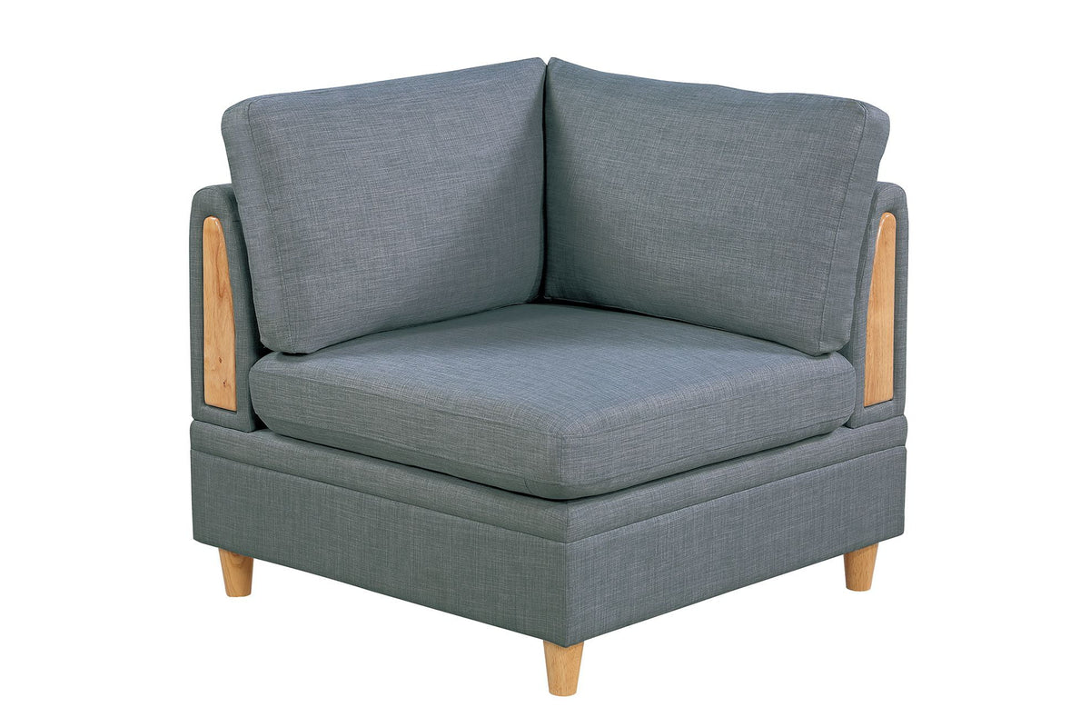 8pc Sectional Set Armless Chair Ottoman Wedge Couch V720406