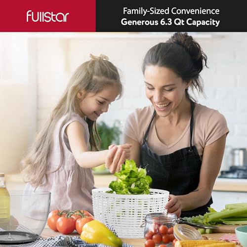 6.3 Quart White Salad Spinner Y210064