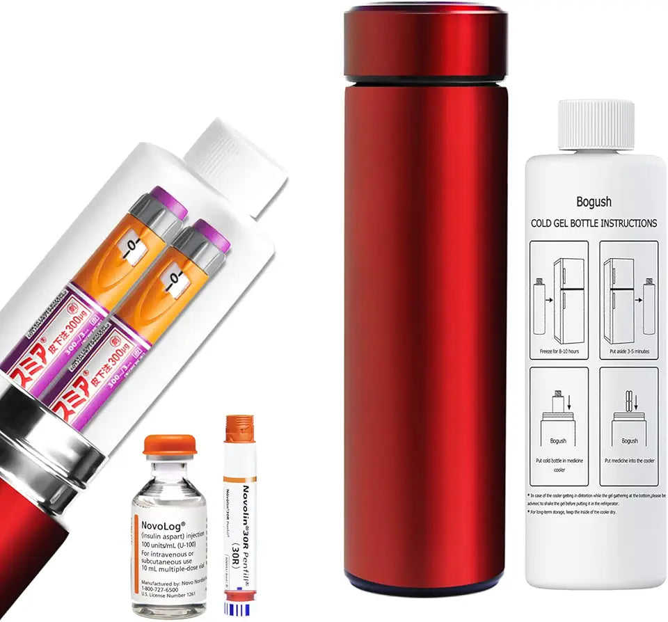 Red Insulin Pen Cooler Travel Case Z793