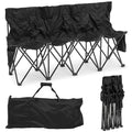 Portable 4 Seat Foldable Soccer Bench with Pockets and Carrying Bag J2814