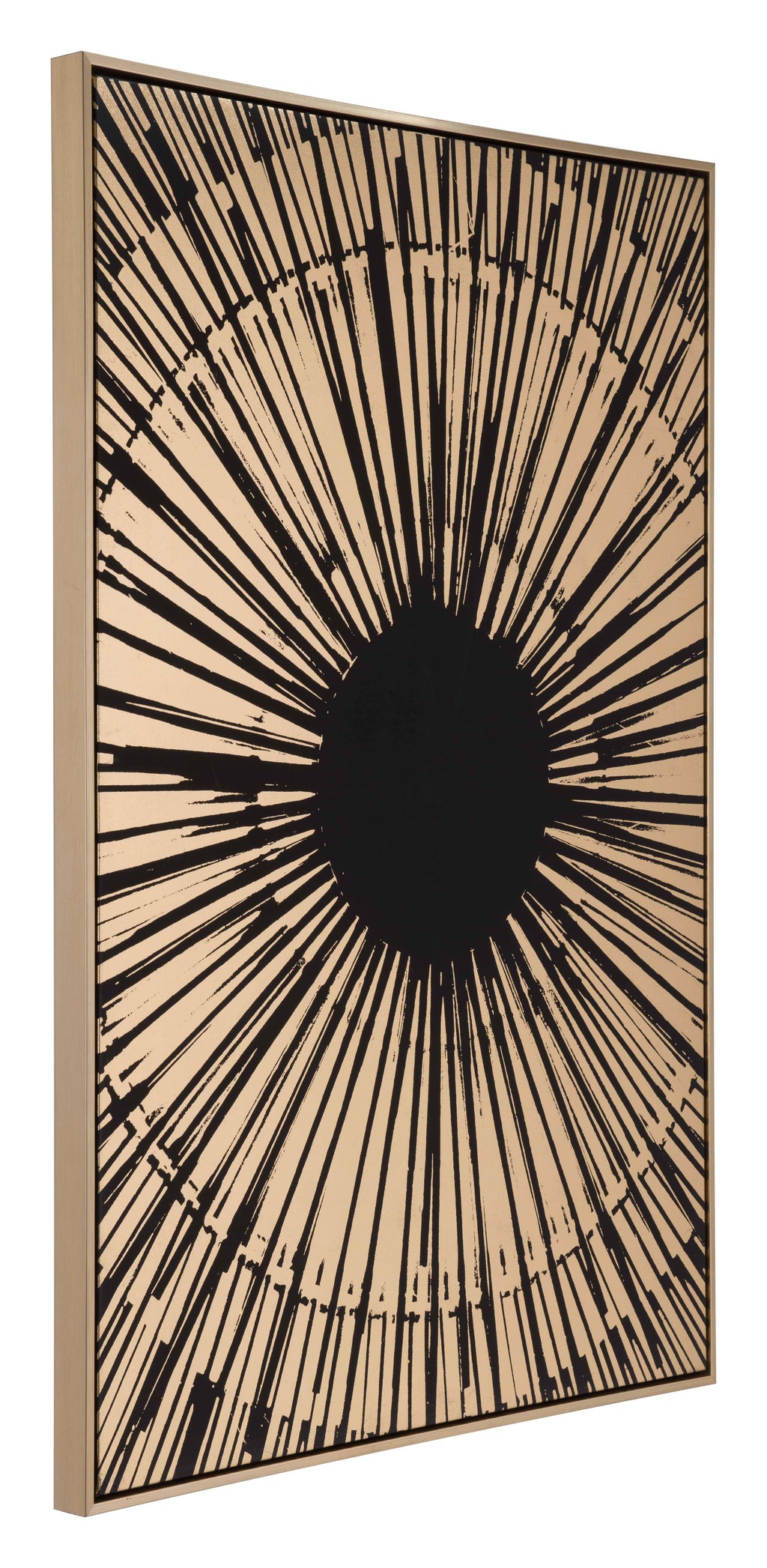 Canvas Black Gold Sunburst F5745