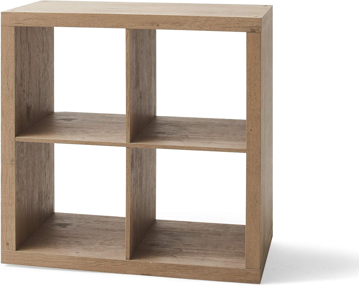 White 4-Cube Bookshelf Storage Cabinet J3094