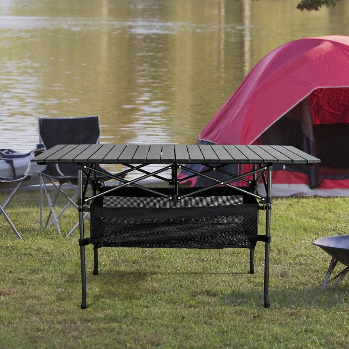 Folding Portable Camping Table with Carrying Bag H138814