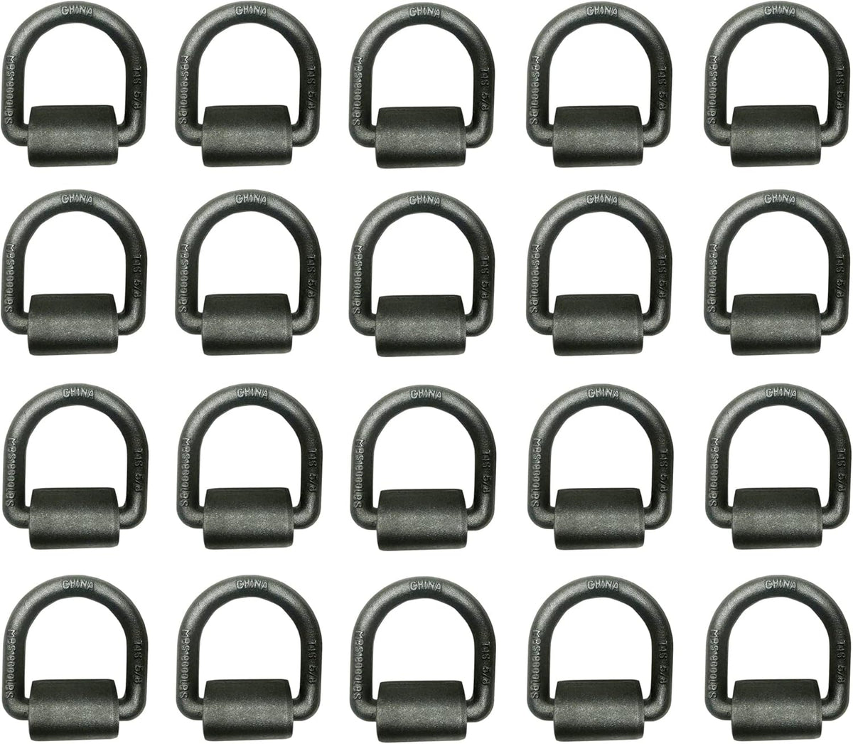 10-Pack Forged Steel Weld-On D Rings E63112
