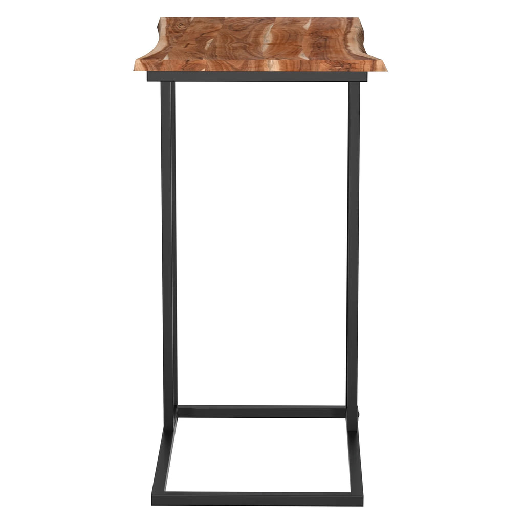 Natural Brown and Black Accent Table Q67232