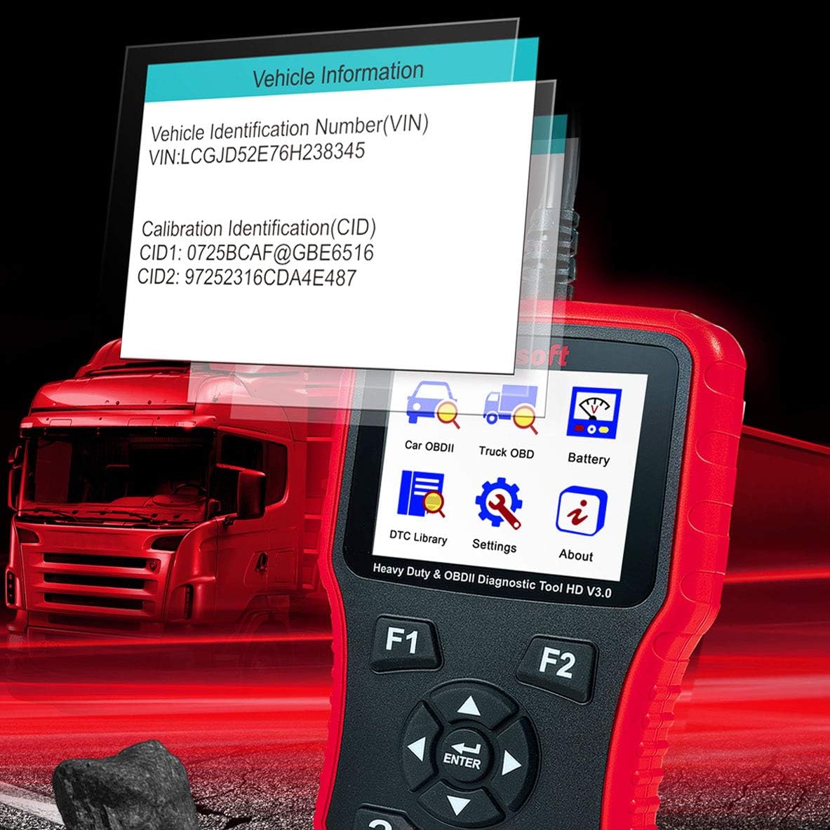 Heavy Duty Diesel Truck Diagnostic Scanner Tool Code Reader I970
