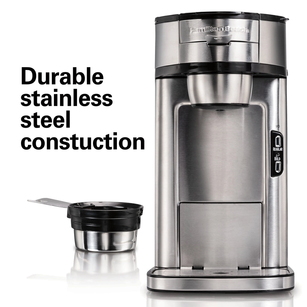 Single-Serve Coffee Maker, 14 oz., Stainless Steel A235