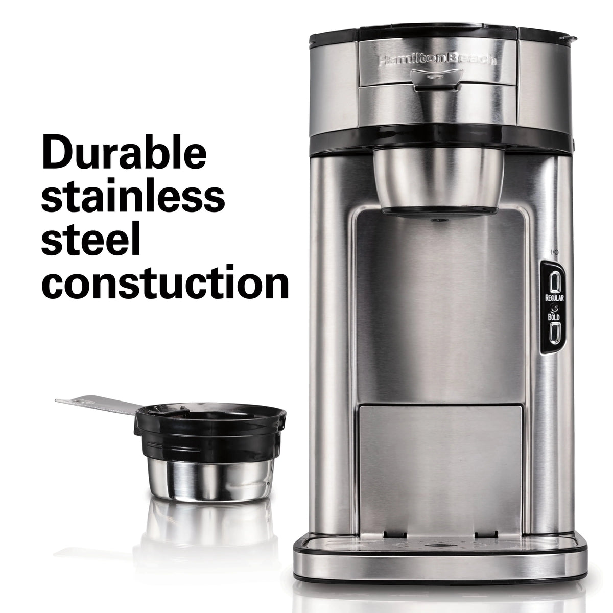 Single-Serve Coffee Maker, 14 oz., Stainless Steel A235