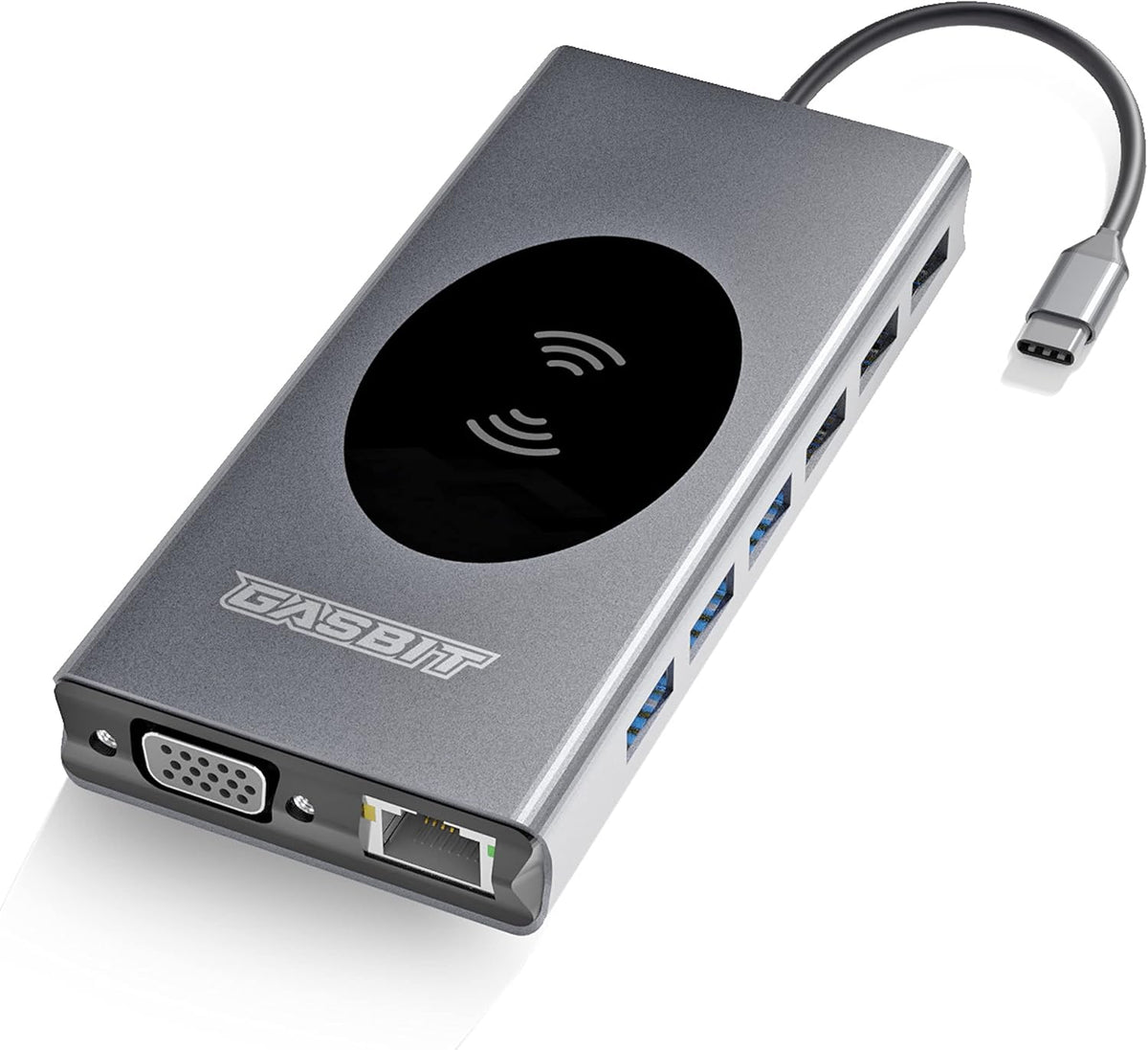 15-in-1 USB C Hub Multiport Adapter with Wireless Phone Charger H1114