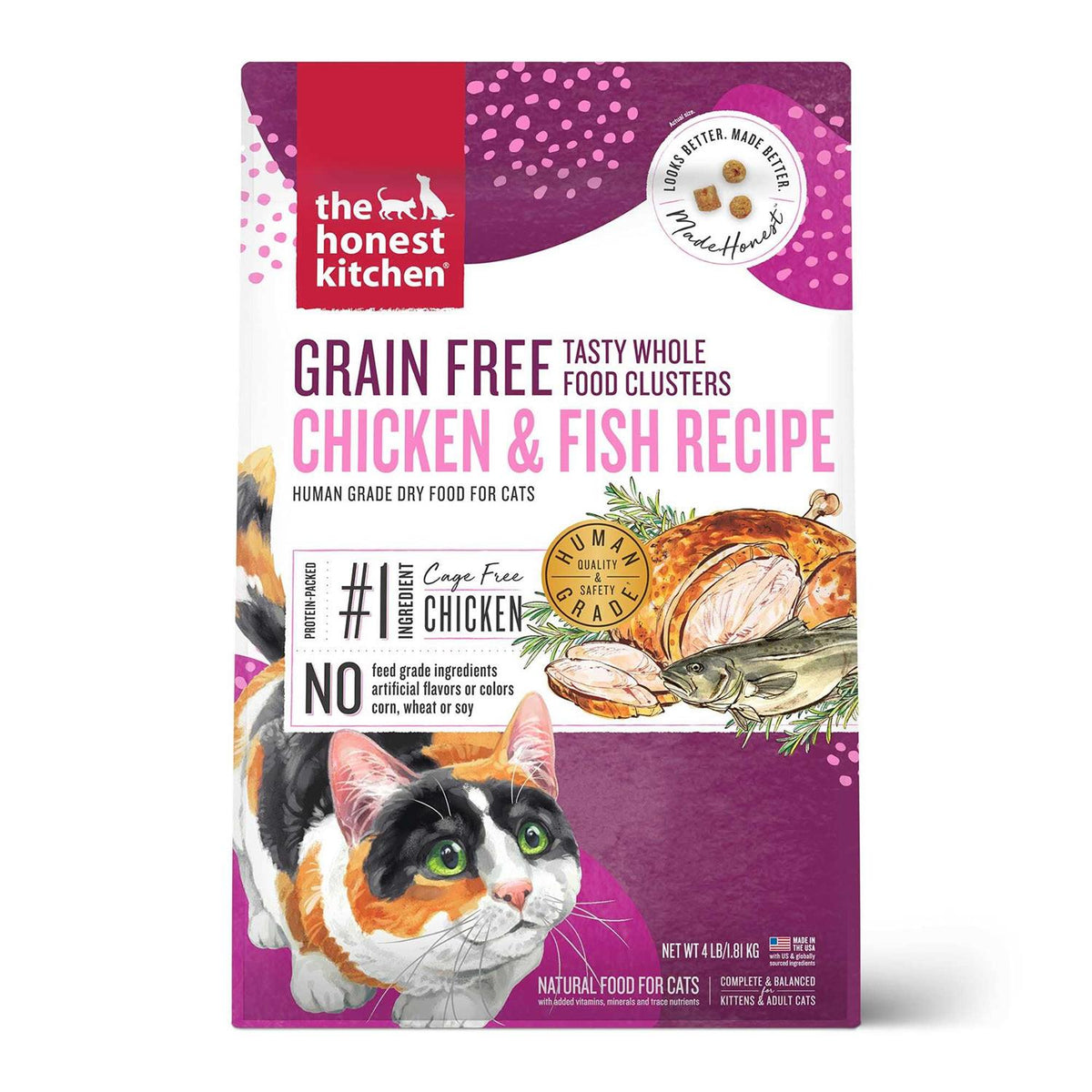 Grain-Free Chicken Fish Dry Cat Food W364438