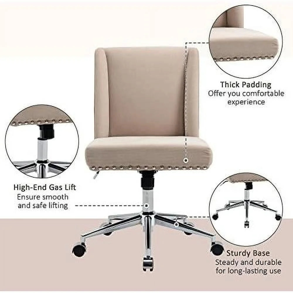 Beige Task Chair with Tilt and Adjustable Height O374554