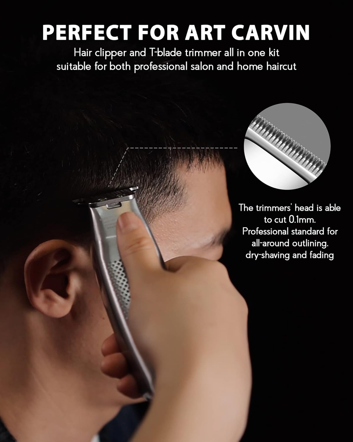 Cordless Hair Clippers and T-Blade Hair Trimmer Barber Kit with Stainless Steel Blades, Pack of 2 U2941
