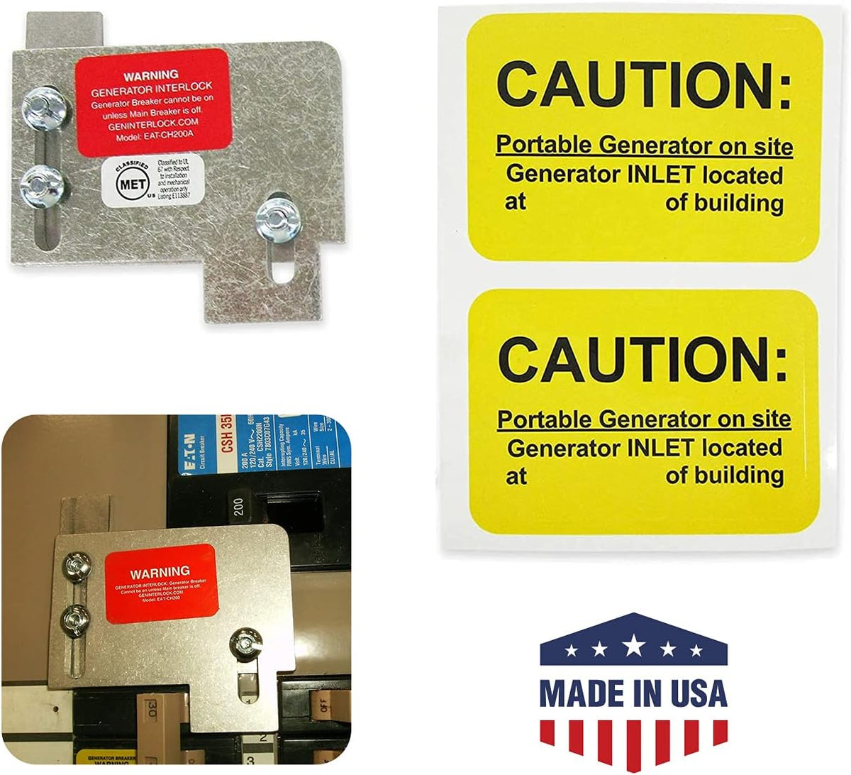 Generator Horizontal Electrical Interlock Kit, 150 and 200 Amp K54768