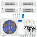 39,000 BTU 4 Zone Ceiling Cassette Ductless Air Conditioner and Heat Pump H6813