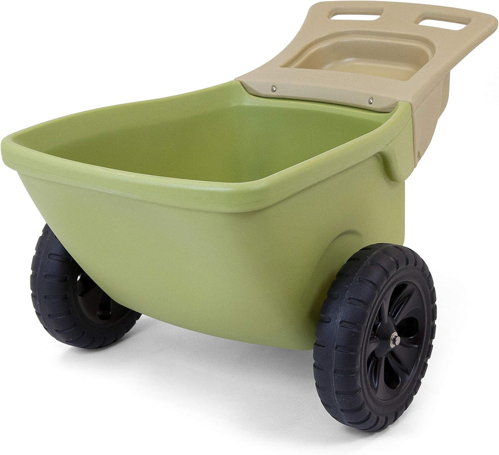 Green 4 Cubic ft. Plastic Wheelbarrow with 2 Wheels V299534