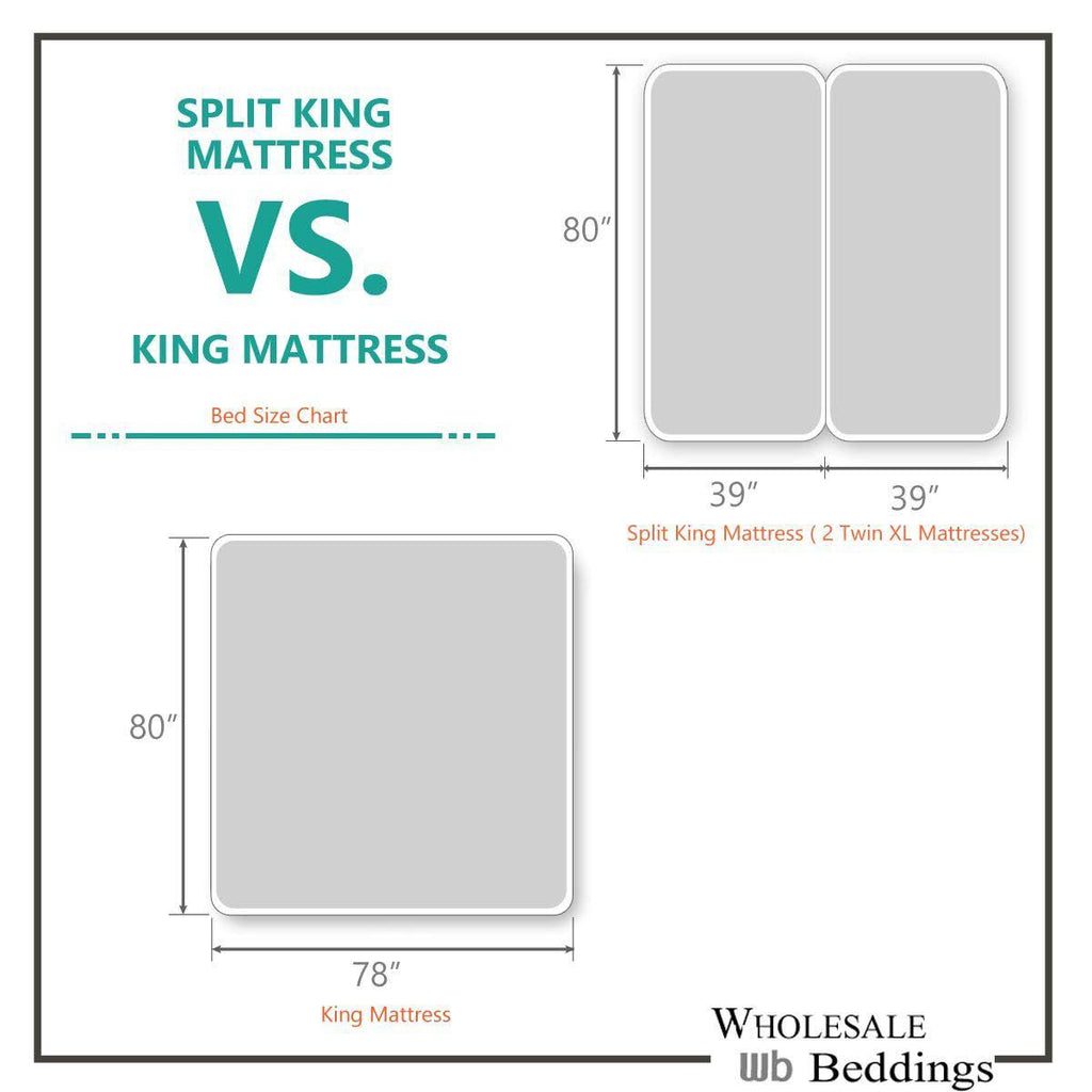 Split King Adjustable Bed Sheets Bamboo Hybrid White I396