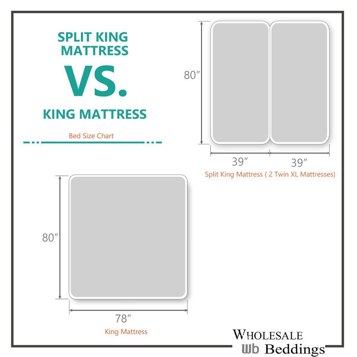 Split King Adjustable Bed Sheets Bamboo Hybrid White I396