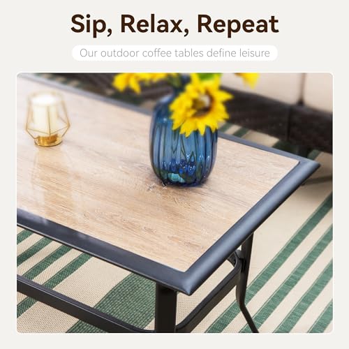 Extra Large 6 Pieces Patio Furniture Set with Fire Pit Table U462570