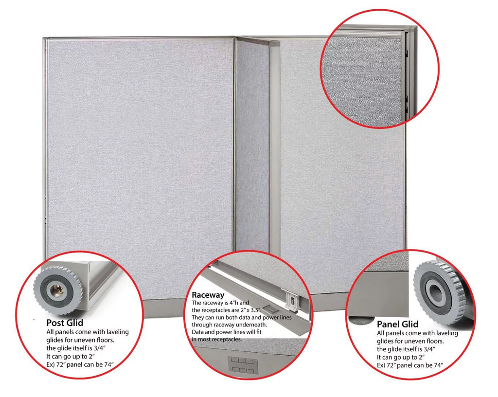 T-Shaped Freestanding Room Divider V5282