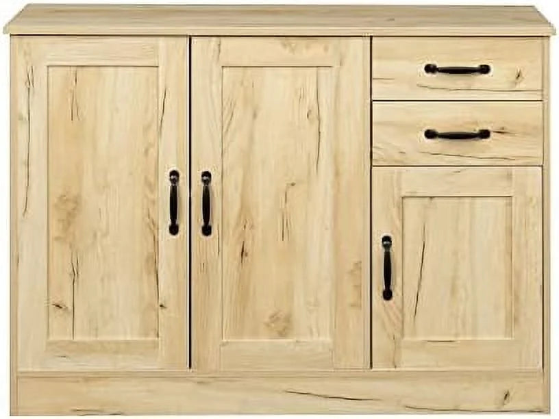 Wood Buffet Sideboard Cabinet with Adjustable Shelves S18352