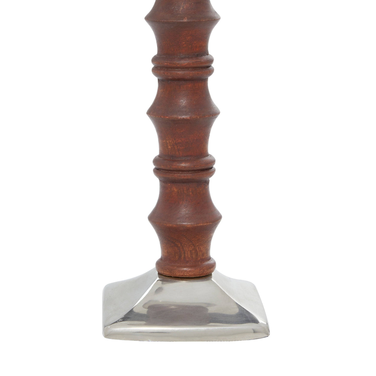 Wood and Aluminum Pillar Candle Holders (Set of 3) R78032