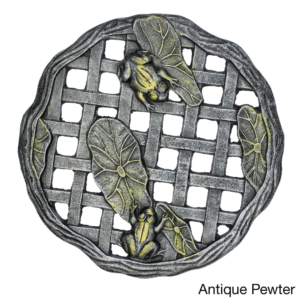 Brown/Black Cast Aluminum Frog Stepping Stone Z80919