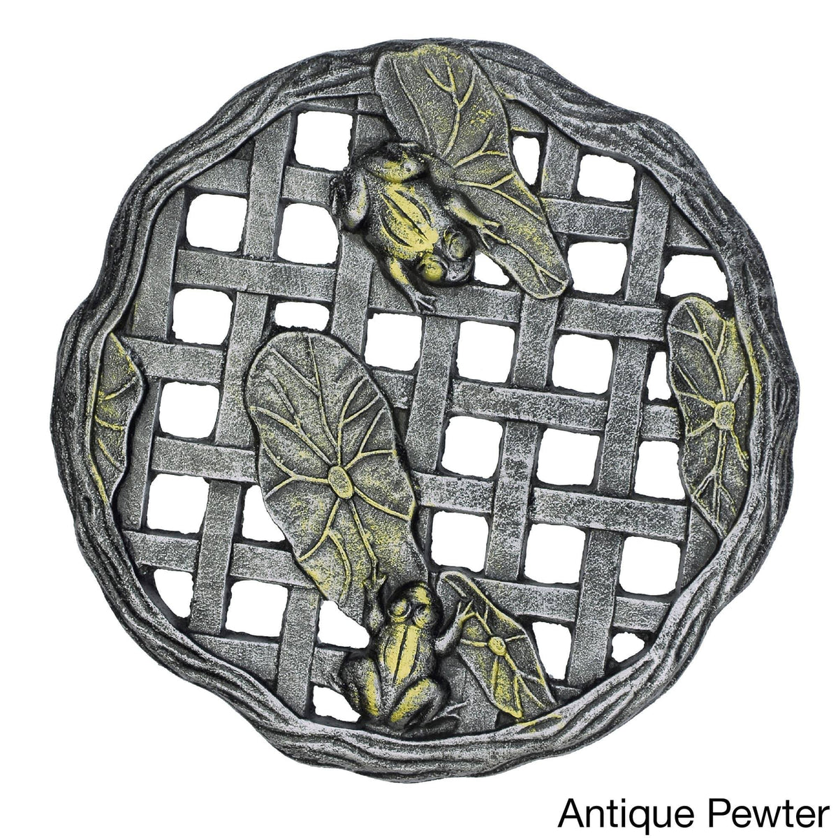 Brown/Black Cast Aluminum Frog Stepping Stone Z80919