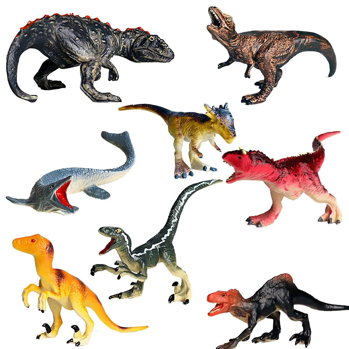8PCS Simulation Dinosaur Toy O337308