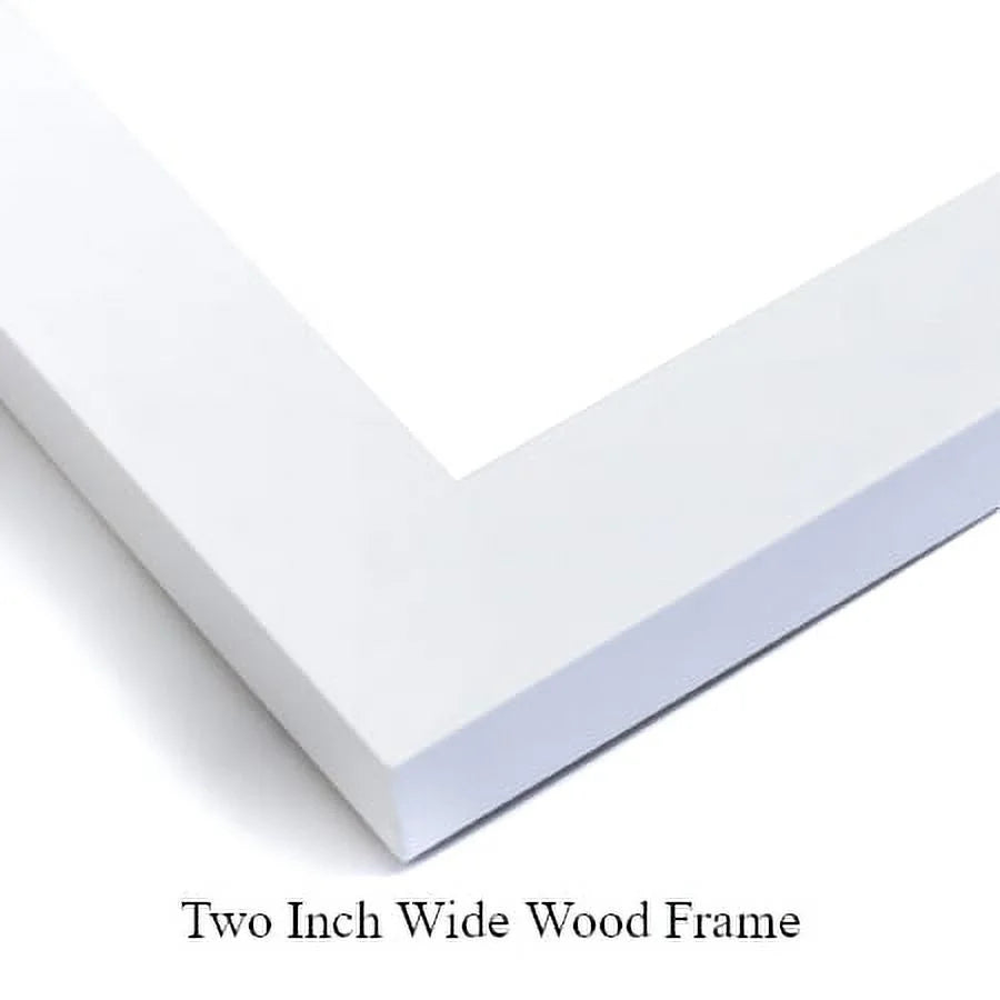 White Modern Wood Framed Museum Art Print Z390