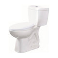 2-Piece 0.8 GPF Single Flush Elongated Toilet in White, Seat Included (3-Pack) B432