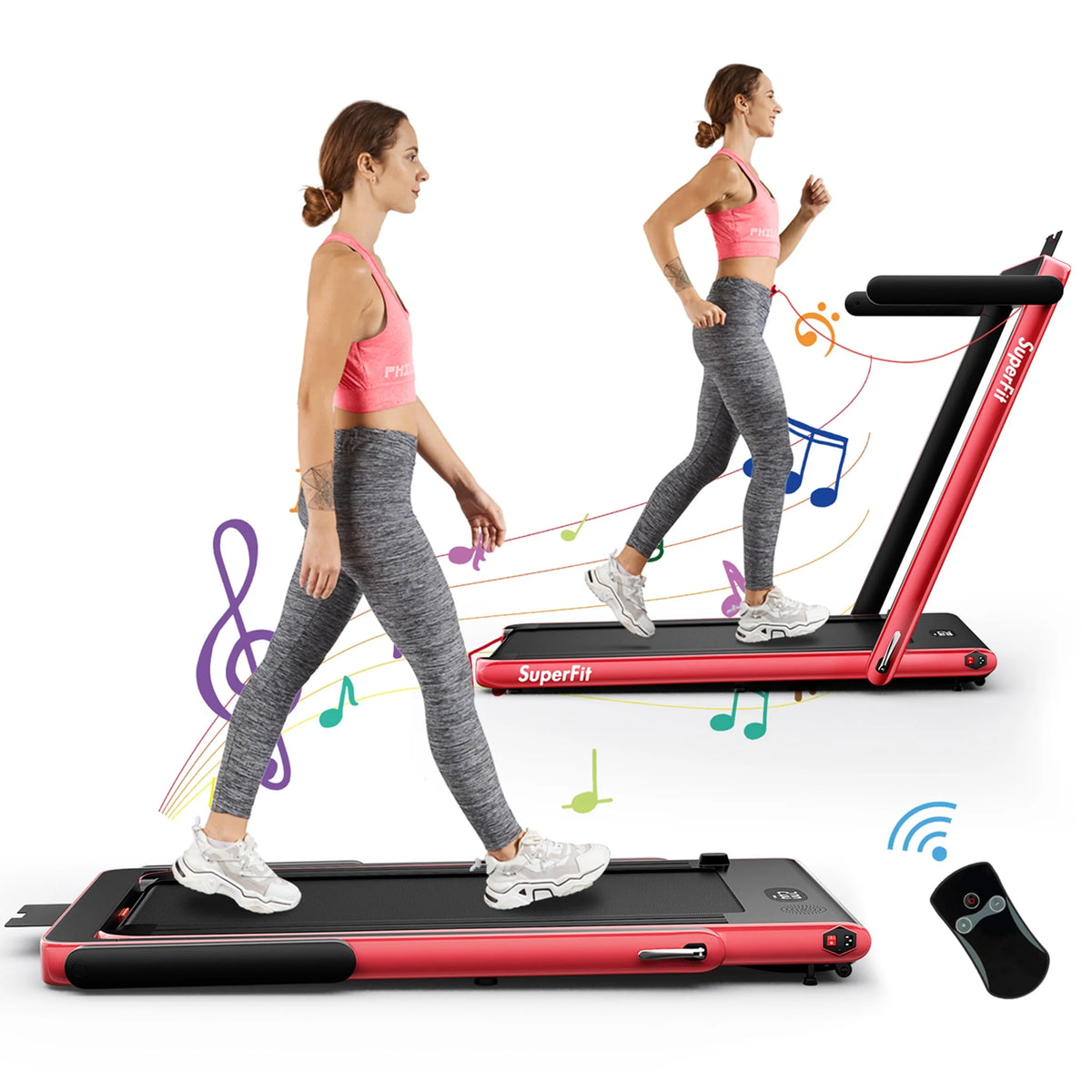 2.25HP Folding Treadmill with Remote Control T2845