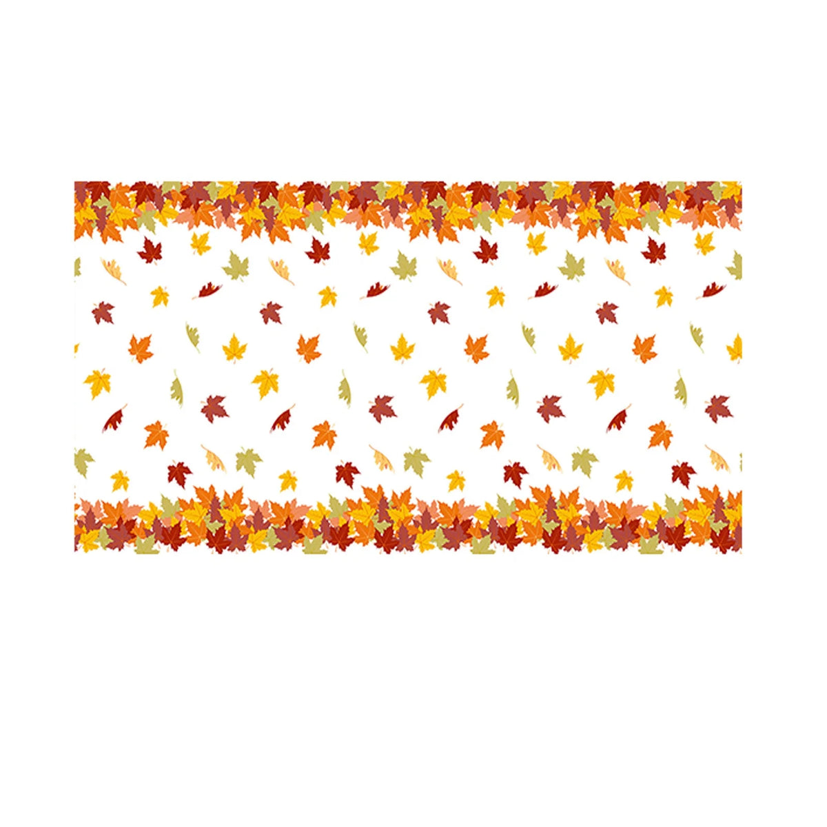 4.5x 9 FT Plastic Fall Leaf Tablecloth W664