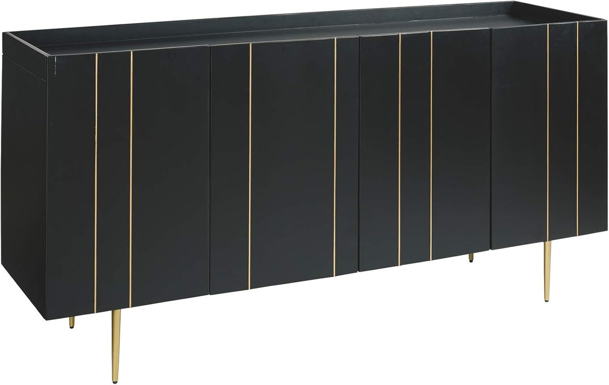 Black Accent Cabinet or TV Stand S8078