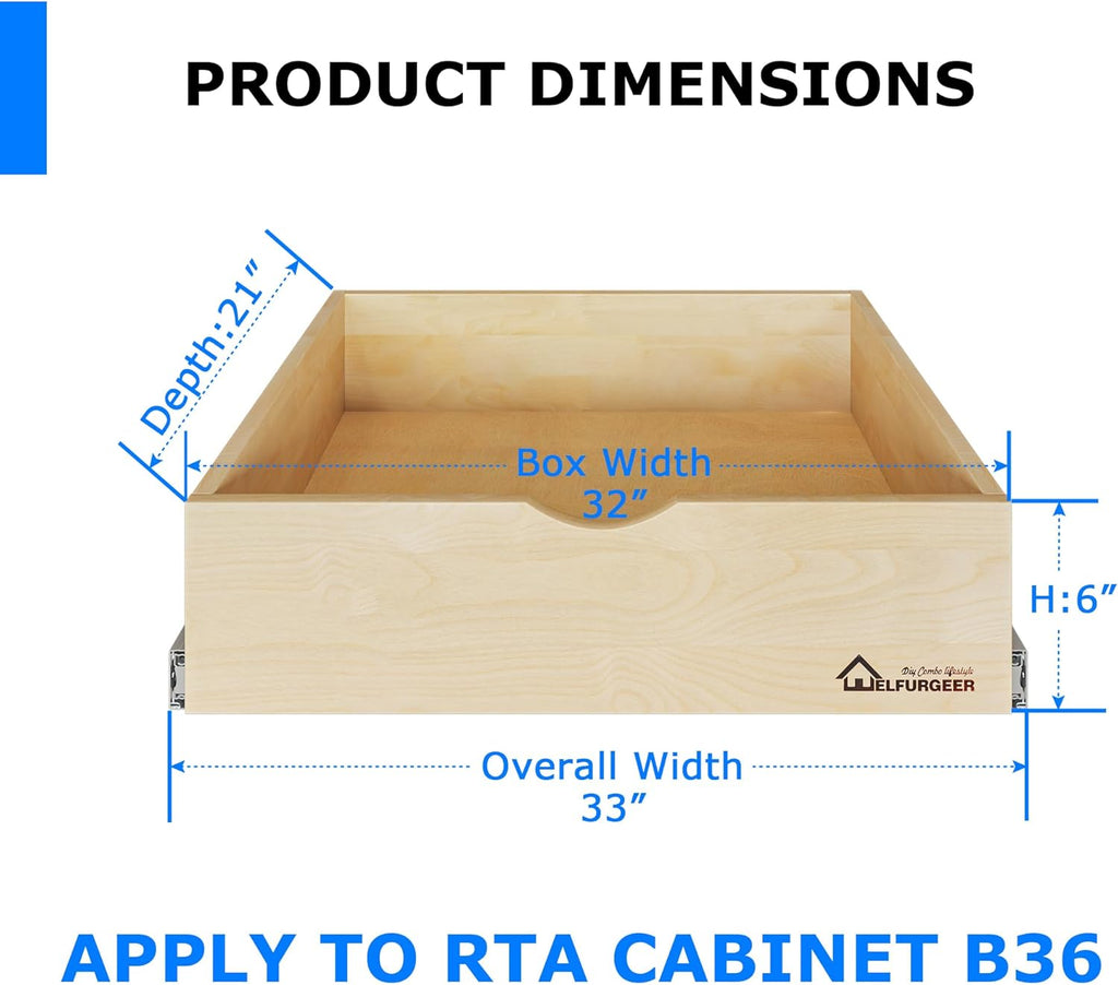 Pull Out Cabinet Organizer (32''W x 21''D) K532