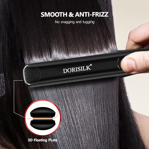 Nano Titanium Flat Iron Hair Straightener and Curler 2 in 1, 1 Inch Hair Iron Dual Voltage S238334