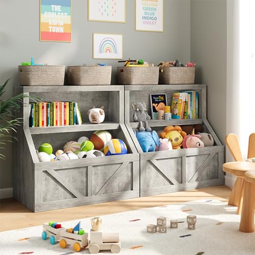 Wooden Kids Bookshelf and Toy Storage X6082