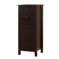 Espresso Wood 5-Drawer Accent Chest N964