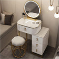 Slate Tabletop Vanity Desk with Lighted Mirror E520983