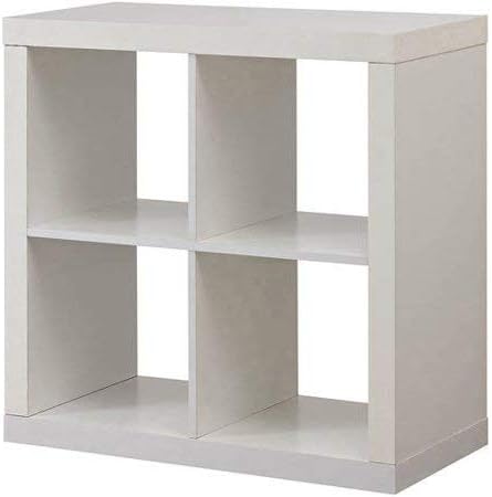 White 4-Cube Bookshelf Storage Cabinet J3094