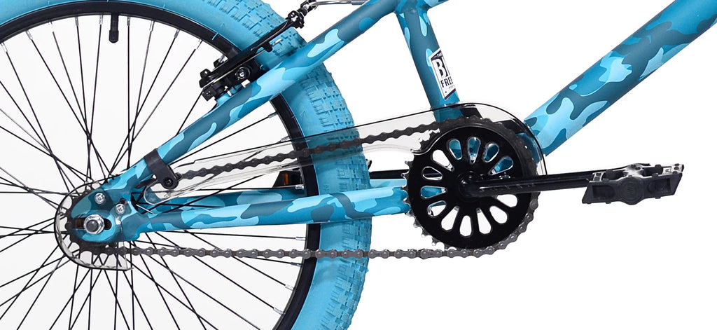 20-inch Turquoise Blue Camouflage Girl's BMX Child Bike N597