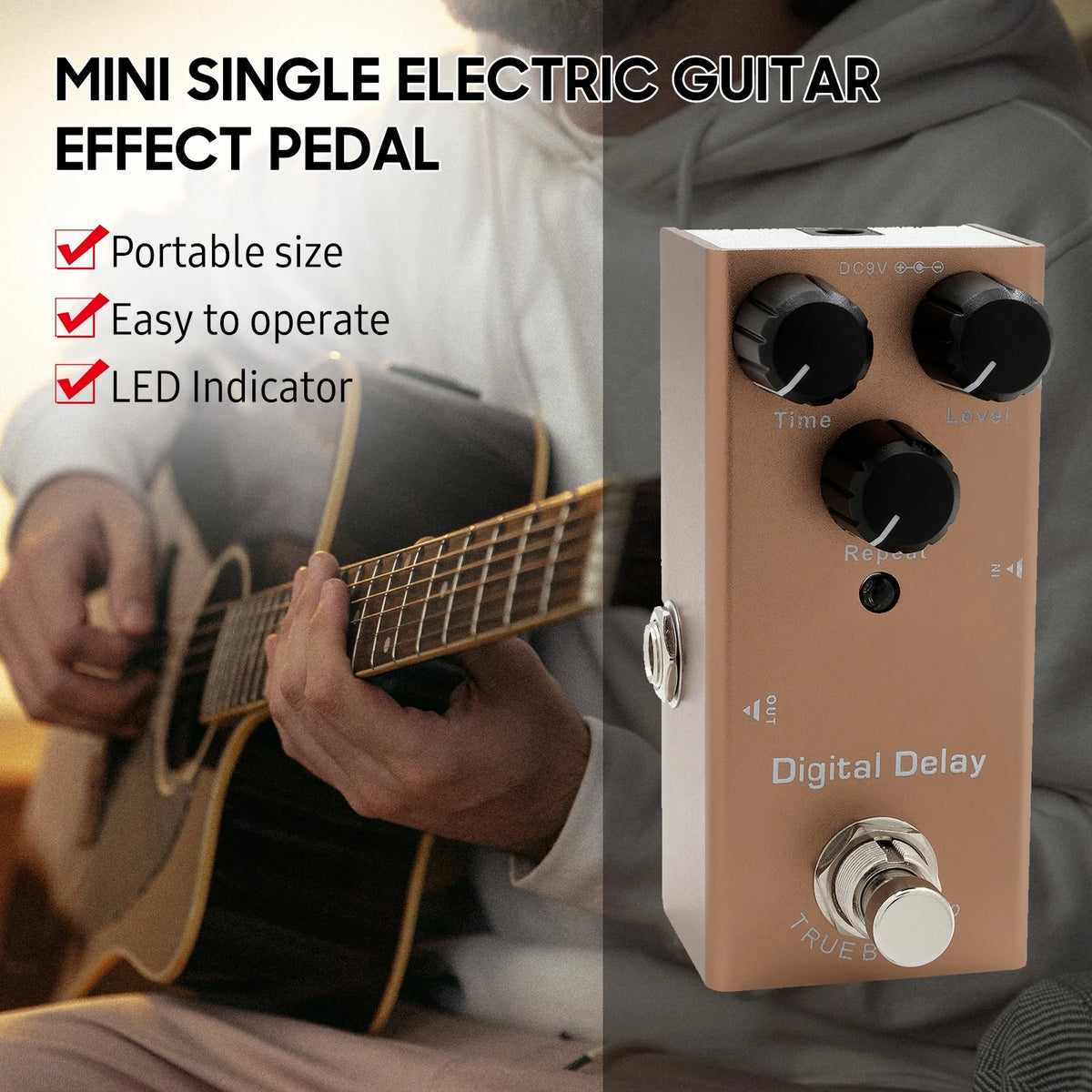 Portable Bypass Delay Effect Pedal M4949