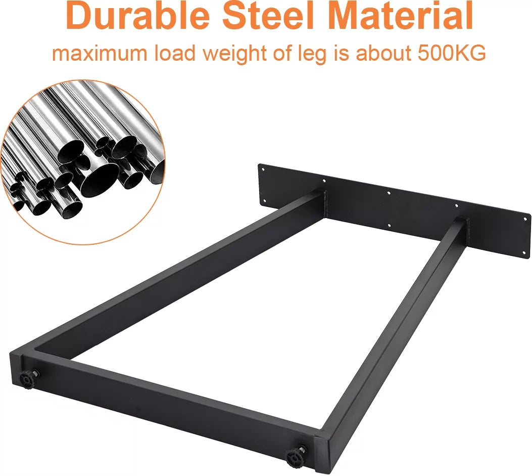 Metal Table Legs 28" Trapezoid Heavy Duty Set of 2 O119