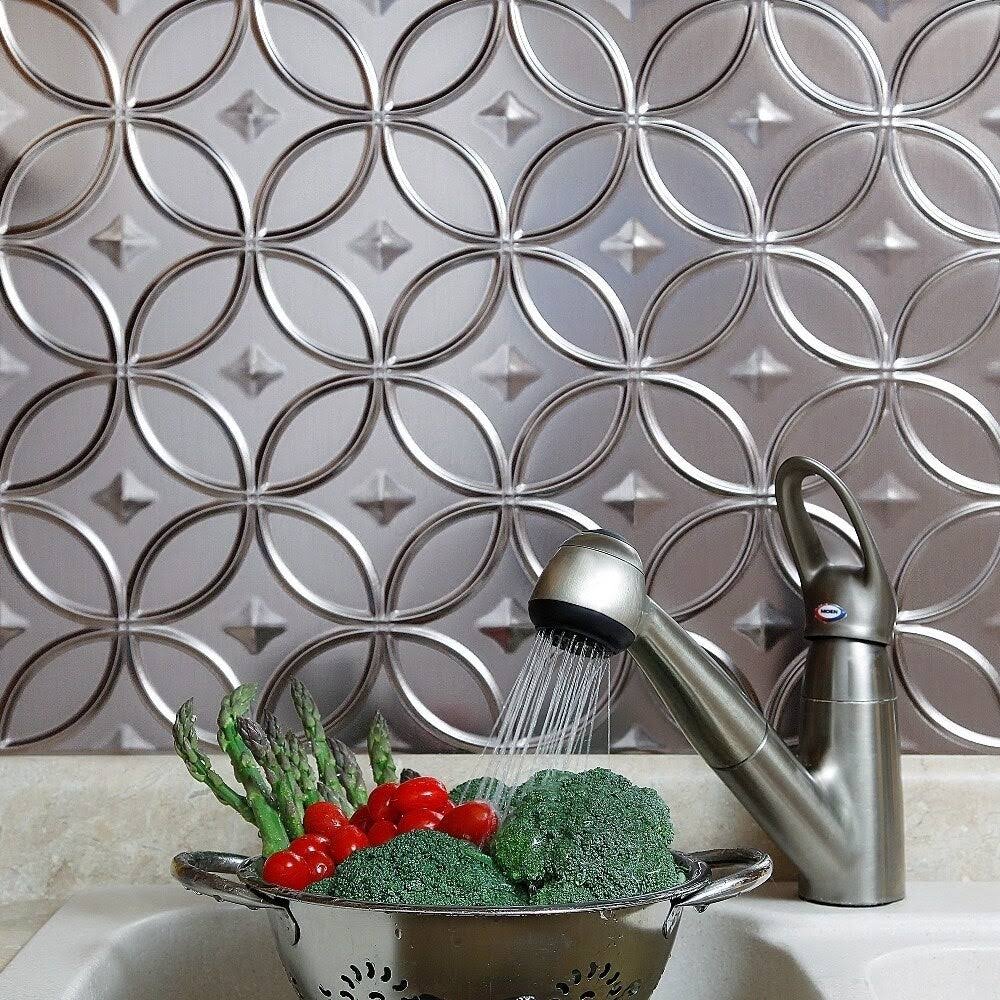 Brushed Nickel 15 Sq. ft. Backsplash Kit E8804