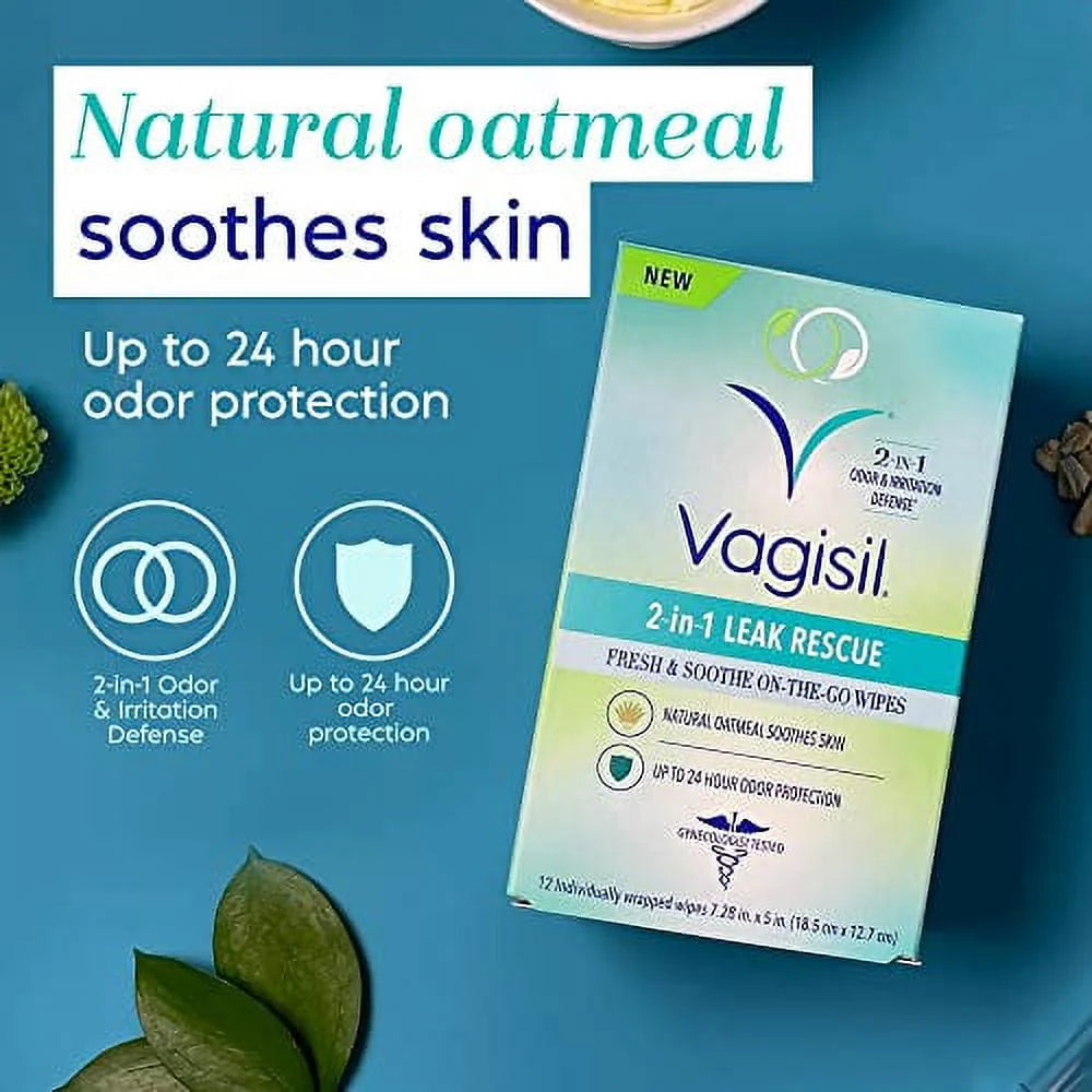 2-in-1 Hypoallergenic Feminine Wipes 12 ct D296603