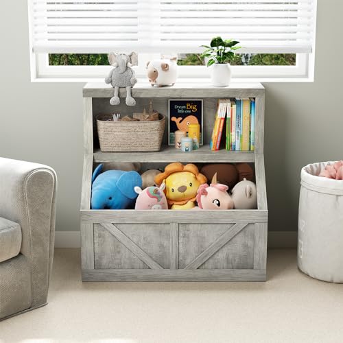 Wooden Kids Bookshelf and Toy Storage X6082