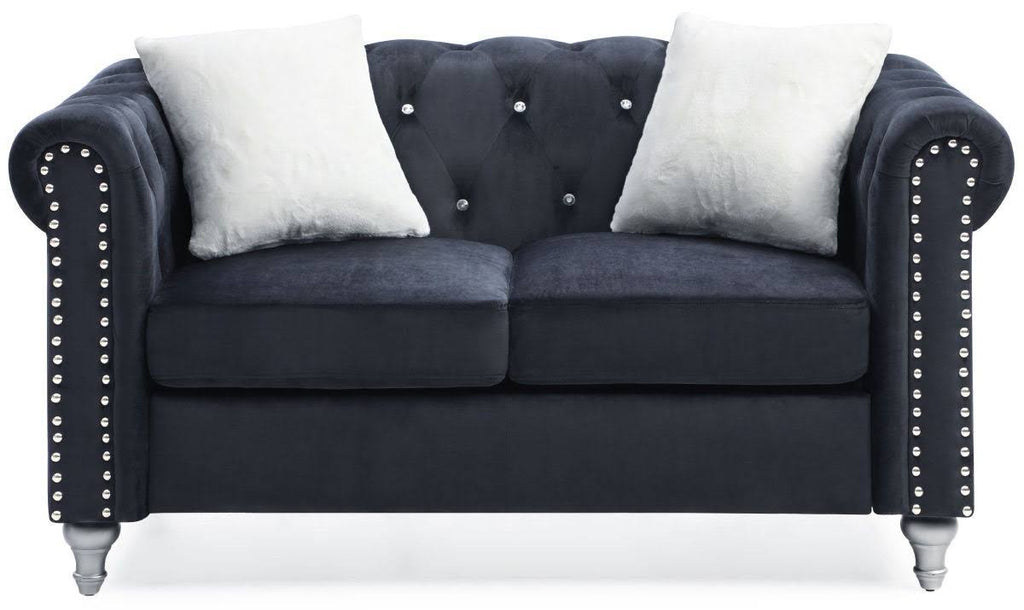 Black Velvet Loveseat N732282
