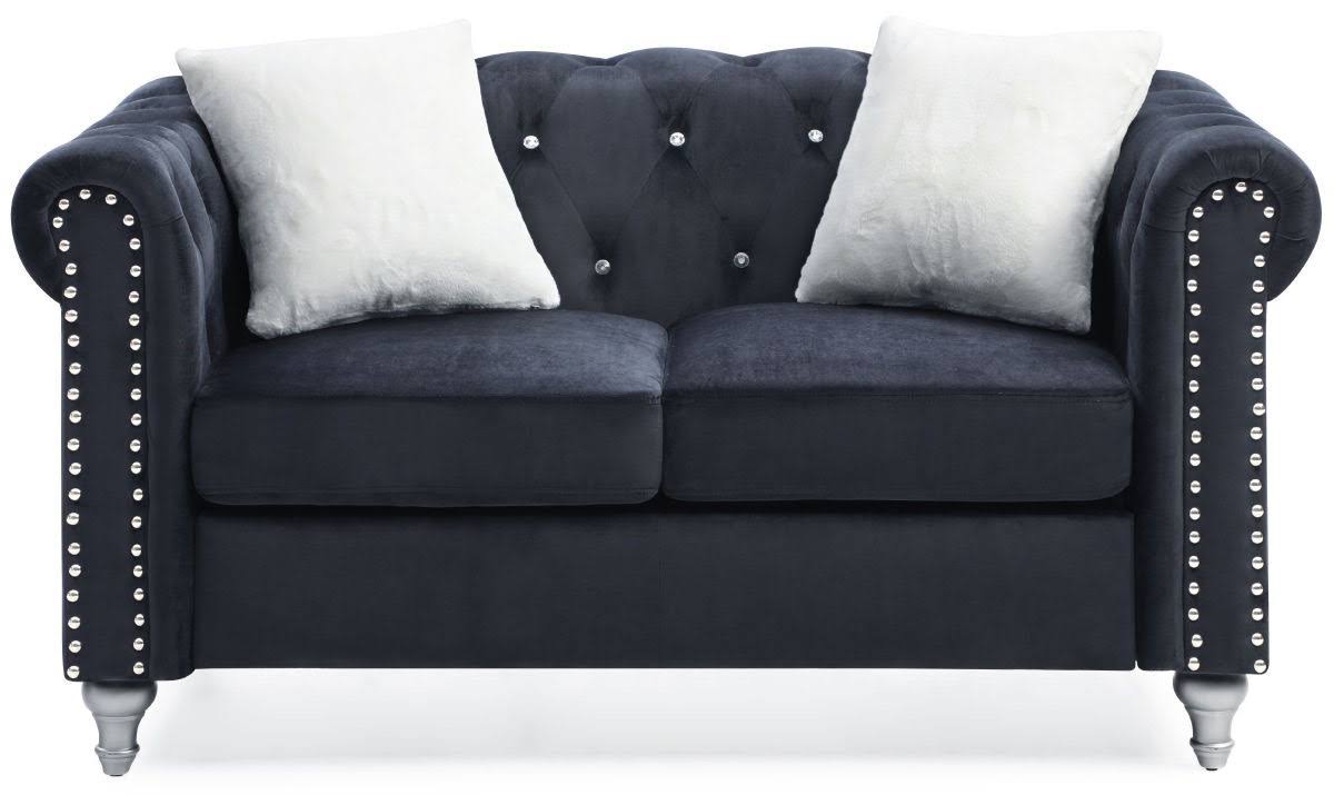 Black Velvet Loveseat N732282