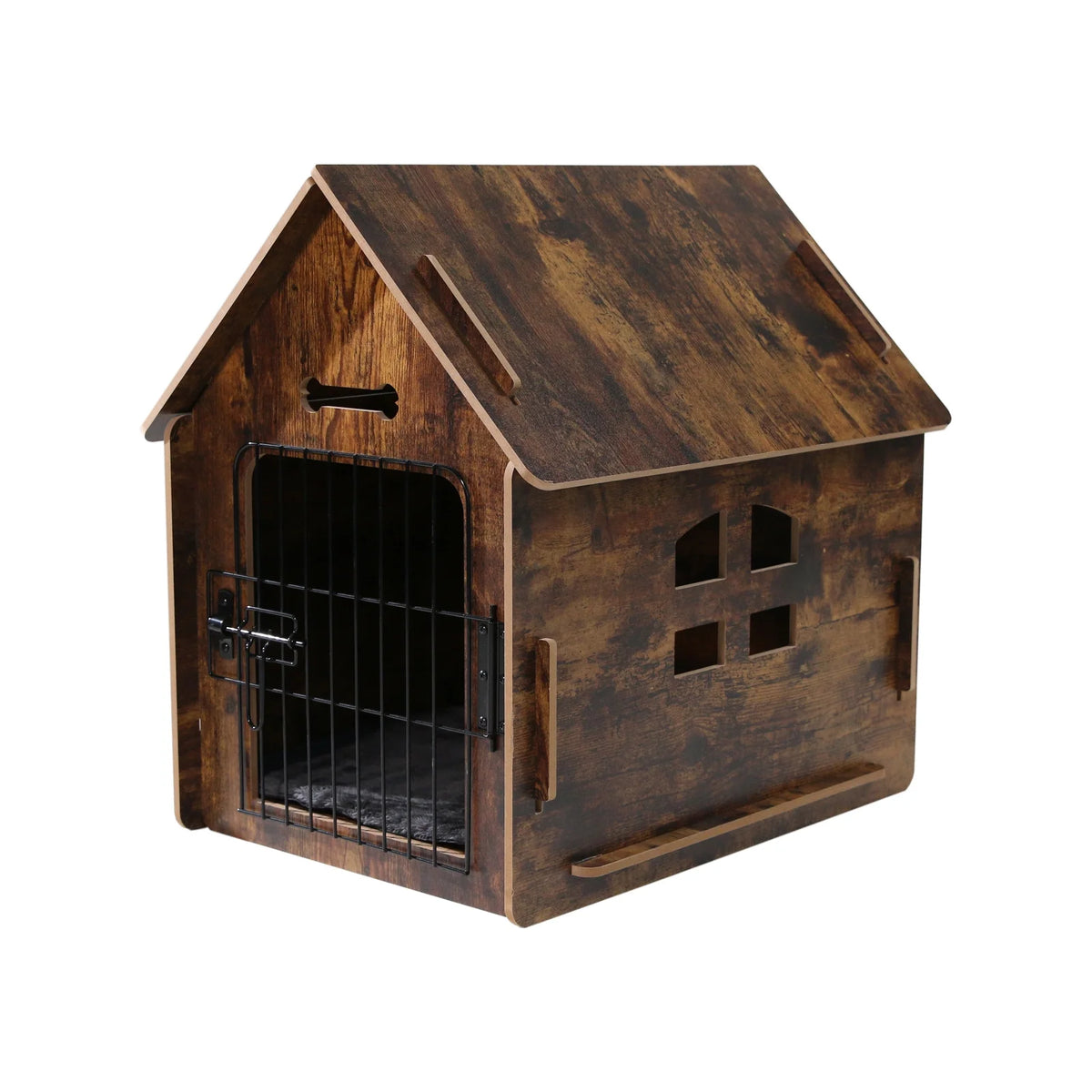 Brown Wooden Dog House with Door and Roof L242196