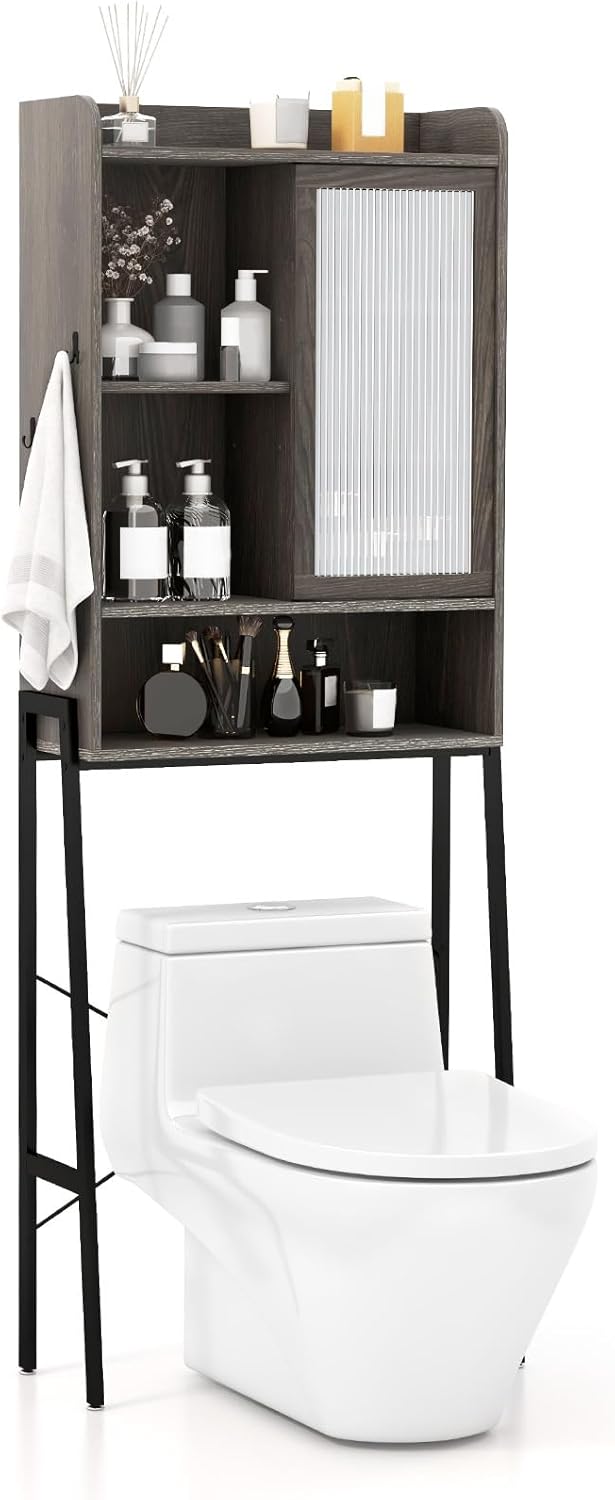 Over The Toilet Storage Cabinet with Sliding Door U32119